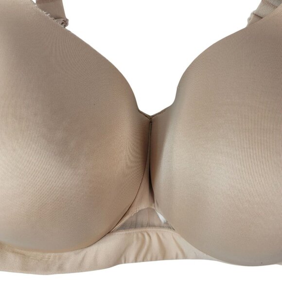Cacique Comfort Bliss Lightly Lined Max Coverage Bra Tan 38F Underwire Wide Adj - Picture 2 of 14